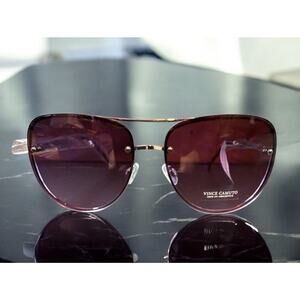 VINCE CAMUTO Aviator Sunglasses VC954-SLV Purple Lens/Silver Frame NWT